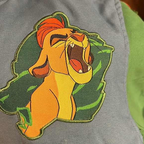 Lion King Child Coat Size 7/8Disney Blue and Green Spring Fall Jacket - Picture 6 of 8